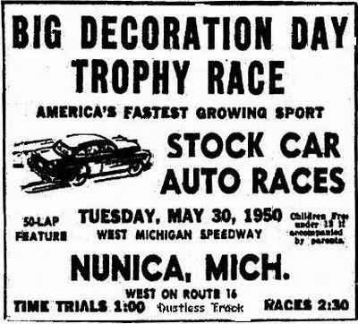 Nunica Speedway - 1950 Ad From Jerry (newer photo)